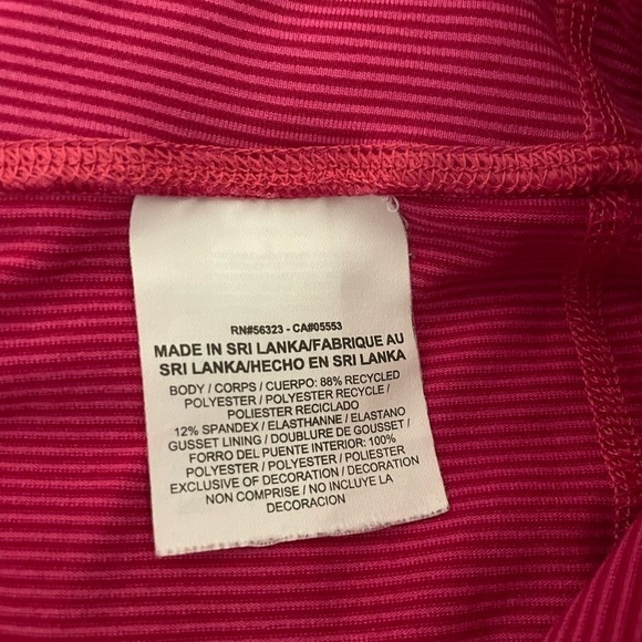 Nike Dri Fit Calf length Leggings Size S. Pink stripe w/folded waist - Picture 5 of 7